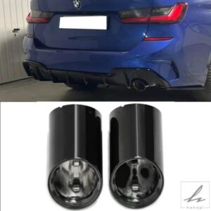2個/ロット ステンレス製排気トリム テールパイプ BMW G22 G26 420I 430I G20 G21 320I 330I 排気システム ノズルカバー用