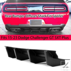 リアバンパーディフューザーリップスプリッタースポイラー 2015-23年式 ダッジチャレンジャー GT SXT PLUS マットブラック グロッシーブラック