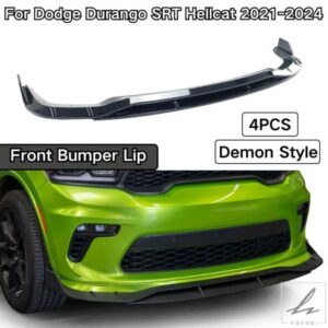 ダッジ デュランゴ SRT ヘルキャット 2021-2024 用 フロントバンパーリップ デーモンスタイル スポイラー スプリッター ディフューザー カーアクセサリー