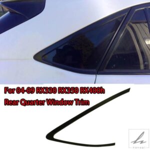 レクサス 20004 2005 2006-2009 RX330 RX350 RX400H 04-09 62720-48230/62710-48170 光沢ブラック用 リアクォーターウィンドウトリム