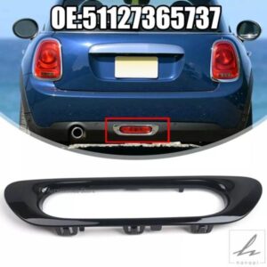 車用リアフォグランプ ブラック カバートリム ABS樹脂 ミニクーパー F55 F56 F57 2013-2016 リアバンパーライトフレーム 51127365737