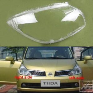 日産ティーダ 2005 2006 2007 フロントヘッドライトカバー ヘッドランプシェルレンズ ランプシェード クリアシェードマスク プレキシガラス