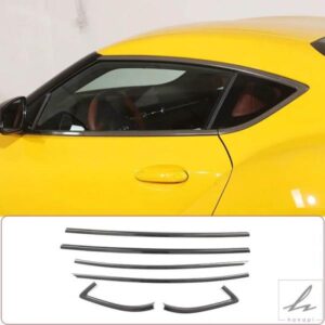トヨタ GR スープラ A90 2019-2022 カーボンスタイル ステンレス製カーウィンドウトリム装飾ステッカー カーアクセサリー