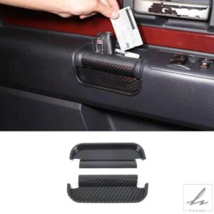 トヨタ FJ クルーザー 2007-2021 ABS カーボン/ブラック カードアハンドル収納ボックス パーティション収納ボックス カーアクセサリー