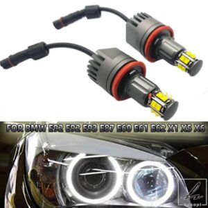 2個/1セット 120W E92 H8 LED エンジェルアイズ LED マーカーライト キャンバス BMW X5 E70 X6 E71 E90 E91 E92 M3 E89 E82 E87 ヘッドライト用 部品 カスタ