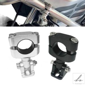 2PCS オートバイフォグランプブラケットマウントクランプ 22-25MM フォークチューブ オートバイLEDヘッドライトブラケット BMW用 HONDA用 スズキ用 部品 カ