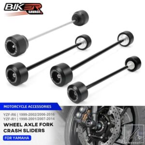 ヤマハ YZF R6 R1 1998-2016 フロントリアホイールアクスルフォーククラッシュスライダープロテクターオートバイアクセサリーパッド YZF-R1/R6 部品 カスタ