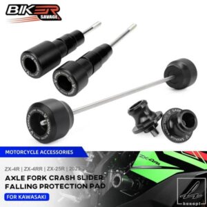 2024 ZX4R フレームスライダー クラッシュプロテクター KAWASAKI NINJA ZX4RR ZX-25R 2023 オートバイホイールアクスルスライダー スイングアームスプールス