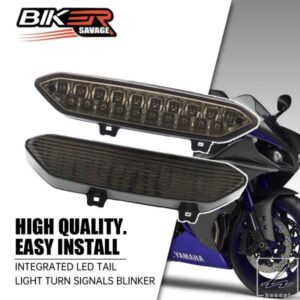 12V オートバイ用一体型LEDテールライト ウィンカー ウインカー YAMAHA YZFR1 XVS1300 STRYKER SOFTAIL ブレーキランプアクセサリー 部品 カスタムパーツ