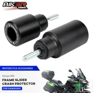 2024年式 VERSYS650 フレームスライダー クラッシュプロテクター KAWASAKI VERSYS 650 KLE650 2015年以降 バイク用 落下防止ボビンパッド 2023年式 部品 カ
