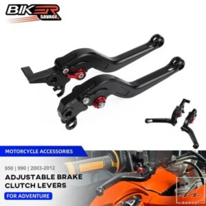 折りたたみ式クラッチブレーキレバー 990 950 ADVENTURE S R 2003-2012 CNC調整可能ショートフロントブレーキハンドル オートバイアクセサリー 部品 カスタ