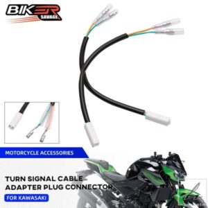 2024 ウィンカーケーブルアダプタープラグコネクタ カワサキ NINJA ZX-6R ZX-10R ZX-25R 125 250 300 400 650 1000 KLX KLR W800 2007+用 部品 カスタムパー