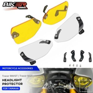 ヤマハ トレーサー 9GT 9GT+/PLUS 2021-2024 用ヘッドライトガード オートバイ用ヘッドランププロテクターシールドガードスクリーンカバー 部品 カスタムパ