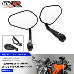 2024 サイドバックミラー DUKE 125 250 390 360度調整可能バックミラー ワイドビジョンミラー オートバイアクセサリー 部品 カスタムパーツ アクセサリー