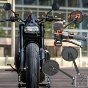 汎用 8MM/10MM バイク用バックミラー ラウンド型 ブラック バイク用サイドミラー ヤマハ ホンダ カワサキ ドゥカティ BMW スズキ用 部品 カスタムパーツ
