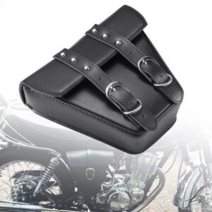 汎用バイクサドルバッグレザーバッグ収納ツールポーチ左側サドルバッグハーレーカワサキホンダスズキカフェレーサー用 部品 カスタムパーツ アクセサリー