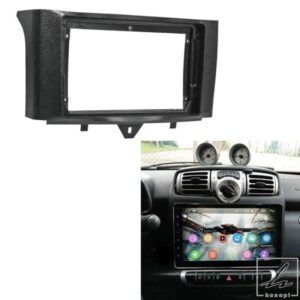2 DIN カーラジオフェイシア ベンツ スマート フォーツー 2011-2015 DVDステレオフレームプレートアダプター 取り付けダッシュベゼル 部品 カスタムパーツ