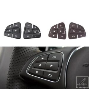 メルセデスベンツ W218 W246 W117 W172 W176用 新型ステアリングホイールボタン コントロールボタン 多機能ボタン インテリアアクセサリー 部品 カスタムパ