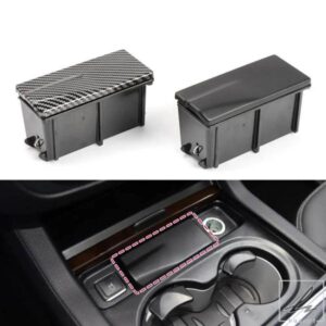 メルセデスベンツ ML GL W166 GLE GLS 1668103330用 ブラックカーボン製車フロントセンターコンソール灰皿 部品 カスタムパーツ アクセサリー