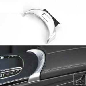 車用クロームカーボンセンターコンソールアームレストスイッチボタントリムカバー BENZ C GLC W205 W253 C200 C230 GLC300 2056803407用 部品 カスタムパー