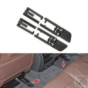 ブラックカーシートレールトリムカバー スライディングトラック ボンネット フロント リア 左右 BMW G30 G11 G12 F15 F16 5 7シリーズ X5X6用 部品 カスタム