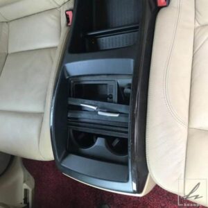 内装リア中央収納ボックス ドリンクウォーターカップホルダー スライドカバー ジッパープルプレート BMW X5 X6 E70 E71 E72用 部品 カスタムパーツ