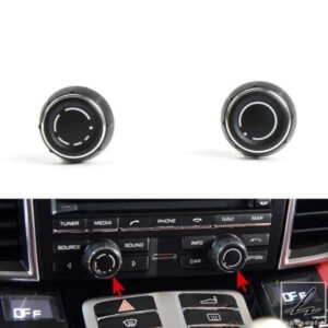 ポルシェ クーペ 911 718 918 ボクスター ケイマン用 センターコンソール オーディオボリュームノブカバー CDコントロールスイッチボタン交換 部品 カスタム