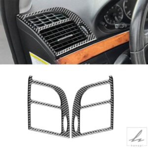 メルセデスベンツ Eクラス W211 2003-2009 センターコントロールサイドエアアウトレットカバートリムインテリアアクセサリー用カーボン 部品 カスタムパーツ