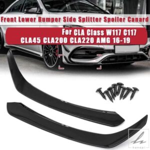 メルセデスベンツ CLAクラス W117 C117 CLA45 CLA200 CLA220用 フロントロアバンパーサイドスパオイラー 部品 カスタムパーツ アクセサリー