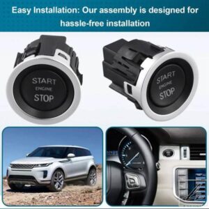 ランドローバー レンジローバー イヴォーク 2019-2024用 車エンジン スタート ストップ イグニッション スイッチ プッシュボタン LR070381 部品 カスタムパ