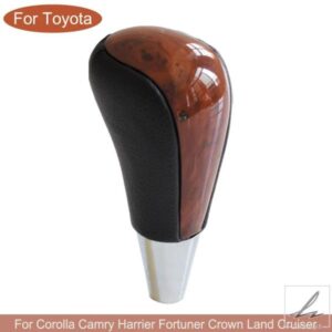トヨタ カローラ カムリ/ハリアー フォーチュナー クラウン ウォルナットレザー カースタイリング用 ギア オートマチック シフトレバー スティックノブ 部品