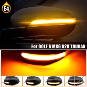 フォルクスワーゲン VW GOLF 6 VI MK6 GTI Rライン R20 TOURAN LEDダイナミックウィンカーライトフラッシャー流水ブリンカーフラッシュライト 部品 カスタム