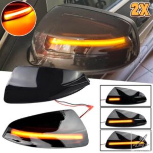 ブラックレンズリアミラーダイナミックウィンカーメルセデスベンツW204 S204ビアノヴィートW639 ML W164 LEDインジケーターウィンカーランプ 部品 カスタム