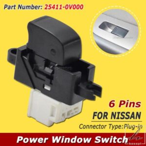 日産アルメーラII N16 IXTRIAL NT30 アルメーラクラシック H16 キャシュカイ インプレッサ 電動パワーウィンドウコントロールスイッチボタン 25411-0V000 部
