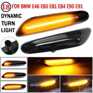 2個 LED ダイナミックウィンカーサイドマーカーライト シーケンシャルウィンカーライト BMW E90 E91 E92 E93 E60 E61 E81 E82 E83 E84 E88 E46用 部品 カス