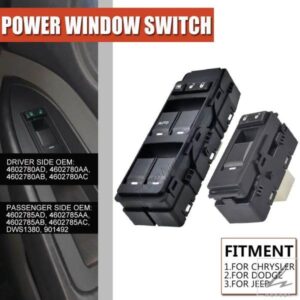 電動ウィンドウマスターリフターコントロールスイッチボタン ダッジ アベンジャー キャリバー チャージャー ジープ コンパス クライスラー 300 カーアクセサ