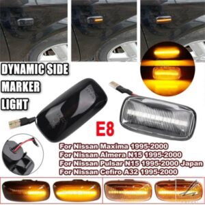 日産スカイライン R34 アルメーラ N15 N16 パルサー マキシマ QX サニー G10 プリメーラ P11 P12 用 LED サイドマーカーライト ウィンカーランプ 2個 部品