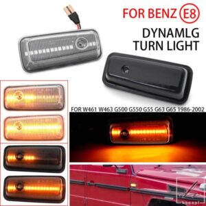 メルセデスベンツ Gクラス W463 W461 G500 G550 G55 G63 G65 1986-2001 2002 ダイナミックアンバー LED サイドマーカー ウィンカーライト 2個 部品 カスタム