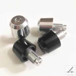 レトロフィットオートバイ汎用合金CNCハンドルバーシルバーブラックバランスブロックバーエンドキャップ直径7/8 インチ22MM 部品 カスタムパーツ