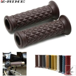 ヴィンテージ レトロ ハンドグリップ オートバイグリップ 7/8インチ 22MM ブラウン ダイヤモンド ハンドルバー ハンドグリップとバーエンド 部品 カスタムパ