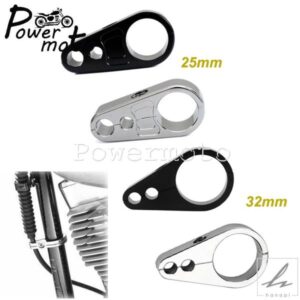 1インチ 25MM 1-1/4インチ 32MM オートバイフレームハンドルバークラッチケーブルブレーキラインクランプ固定クリップ ハーレーダイナスポーツスターXLカフ