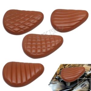 新型ブラウンのオートバイ用ドライバーソロシートキットハーレーホンダヤマハカワサキチョッパー用 部品 カスタムパーツ アクセサリー