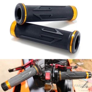 汎用ゴム多孔性彫刻オートバイハンドルバーグリップバイクハンドルハンドバーホンダスズキカワサキヤマハ用7色 部品 カスタムパーツ アクセサリー