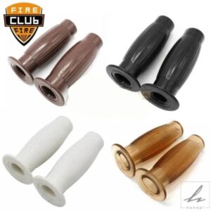 汎用バイクグリップ 7/8インチ 22MM レトロラバーハンドルバーハンドグリップ ハーレー TRUIMPH CG125 CB400 カフェカスタム用 部品 カスタムパーツ
