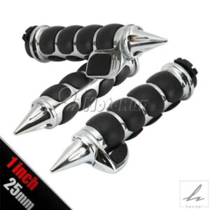 1インチ 25MM 汎用 バイクハンドグリップ ホンダ シャドウ スピリット セイバー VT VLX VF 600 700 750 1100 VTX 1300 1800 C クルーザー用 部品 カスタムパ