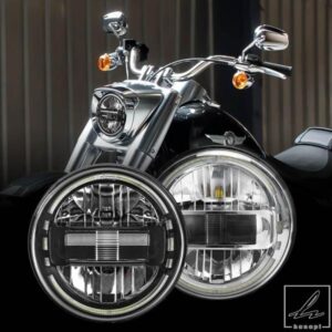 汎用 5.75/7インチ 90W オートバイ用 LED ヘッドライト プロジェクター ハーレー ツーリング ソフテイル ヘリテージ ストリート グライド ロード キング ヘ