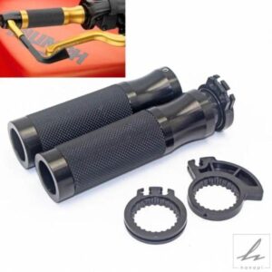 汎用 7/8'' 22MM オートバイ CNC ラバー ゲル ハンドルバー グリップ KAWASAKI Z800 Z900 Z1000 Z1000SX ZX10R Z750 Z650 NINJA用 部品 カスタムパーツ
