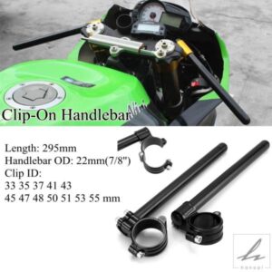 汎用オートバイ調整可能CNC 33 35 37 41 43 45 47 48 50 51 53 55 MMクリップオンオンフォークハンドルバーハンドルバーカフェレーサー 部品 カスタムパーツ