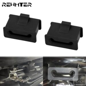 2Xオートバイ用ゴム製マフラーマウント マフラーブッシングサポート ブラック ハーレー ツーリング ロードキング CVO ストリート エレクトラ グライド FLTR