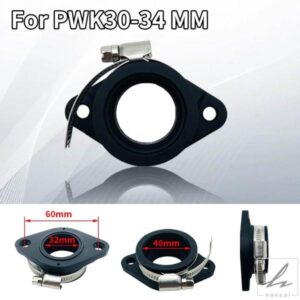 124個マニホールド吸気オートバイキャブレターフランジアダプターキャブマニホールドブーツ/PWK 242628303234MMキャブレターに適合 部品 カスタムパーツ
